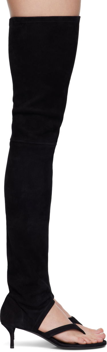 Oblečenie Alaïa ALAÏA Stretch Suede Tall Thong Boots Čierna | AA3O057CK311, 0