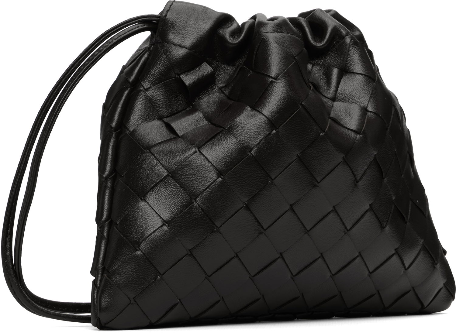 Kabelka Bottega Veneta Bottega Veneta Small Intrecciato Leather Pouch Čierna | 816987 V3IV1, 1