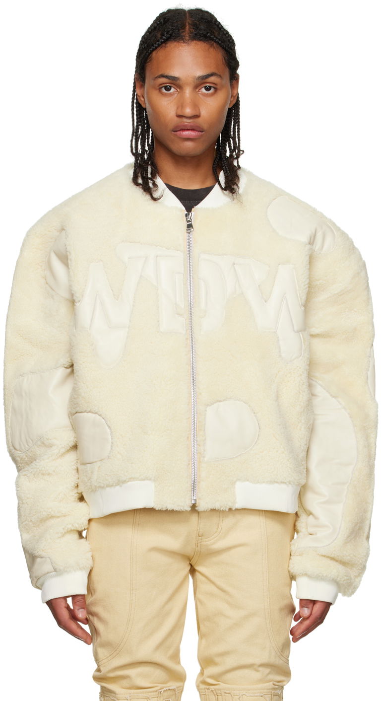 Bomber bunda Who Decides War 'WDW' Digi Shearling Bomber Jacket Žltá | AW23-LTR-002, 0