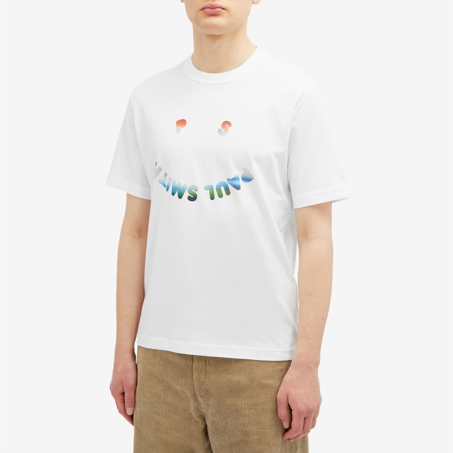 Tričko Paul Smith Paul Smith PS Happy T-Shirt, Size M Biela | M2R-965XE-N22116-01, 1