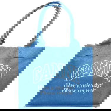 Tote bag GANNI GANNI Large Denim Shopper Tote Bag Navy | A5599-630, 0