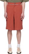 Martine Rose Twisted Striped Shorts