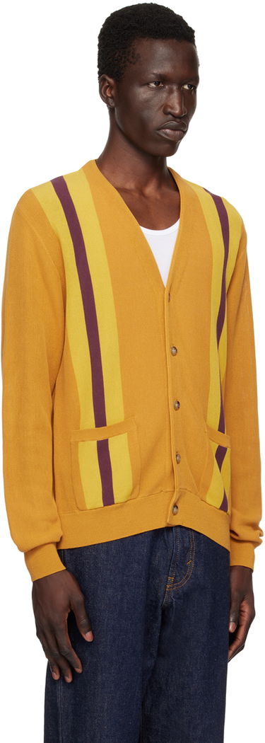 Sveter BEAMS BEAMS PLUS Stripe Cardigan Žltá | 3815-0174-048, 1