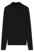 Wool-blend rollneck sweater with embroidered logo