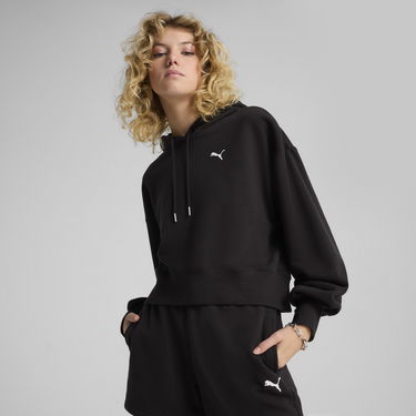 Mikina Puma WARDROBE ESS Relaxed Cropped Hoodie Čierna | 629746_01, 0