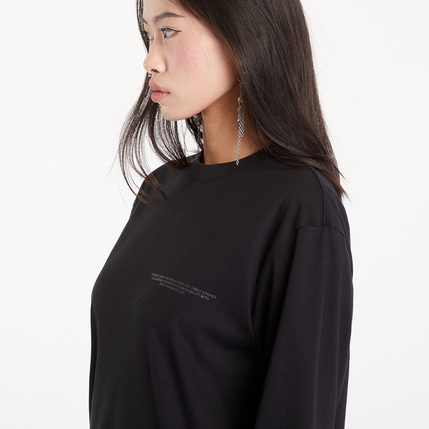 Tričko Y-3 Logo Long Sleeve Tee UNISEX Black Čierna | JE9280, 1