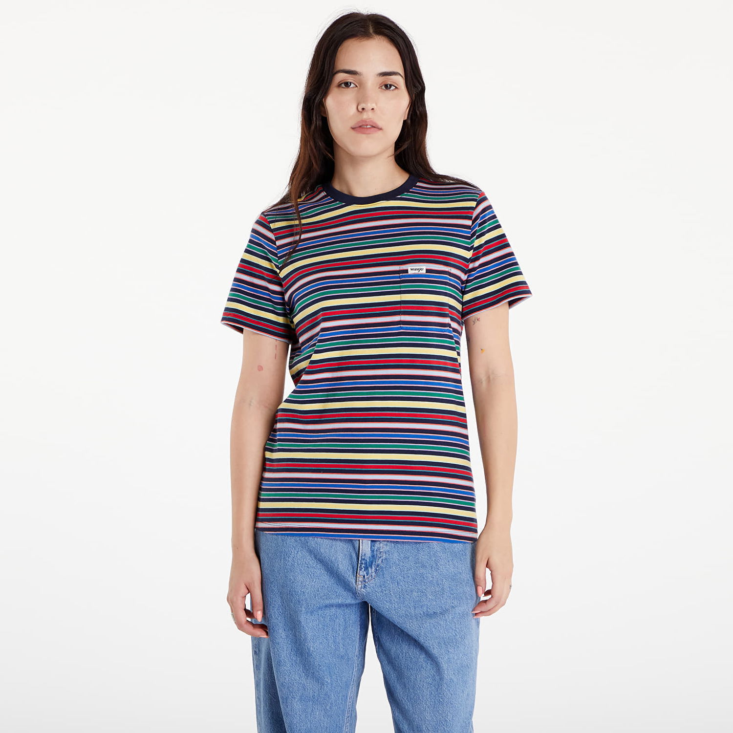 Tričko Wrangler Stripe Tee Navy Navy | 112356456, 0