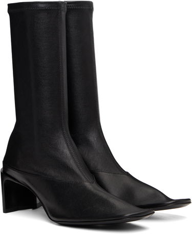 Tenisky a topánky Jil Sander Jil Sander Mid-Calf Open-Toe Leather Boots Čierna | J15WU0108_P1758, 3