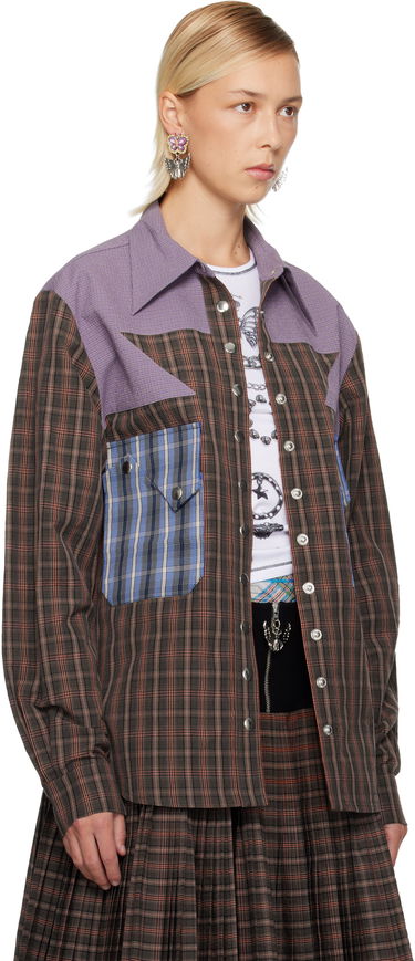 Košeľa Chopova Lowena Vega Plaid Patchwork Button-Up Shirt Rôznofarebný | 2319, 1