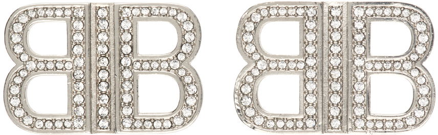 Náušnice Balenciaga BB 2.0 XS Earrings Šedá | 719023 TZ05S, 0