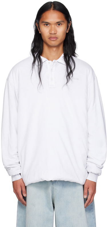 Polo tričko We11done Padded Logo Polo Biela | WD-TT2-24-739-U-WH, 0