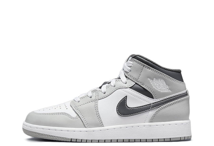 Air Jordan 1 Mid "Light Smoke Grey" GS