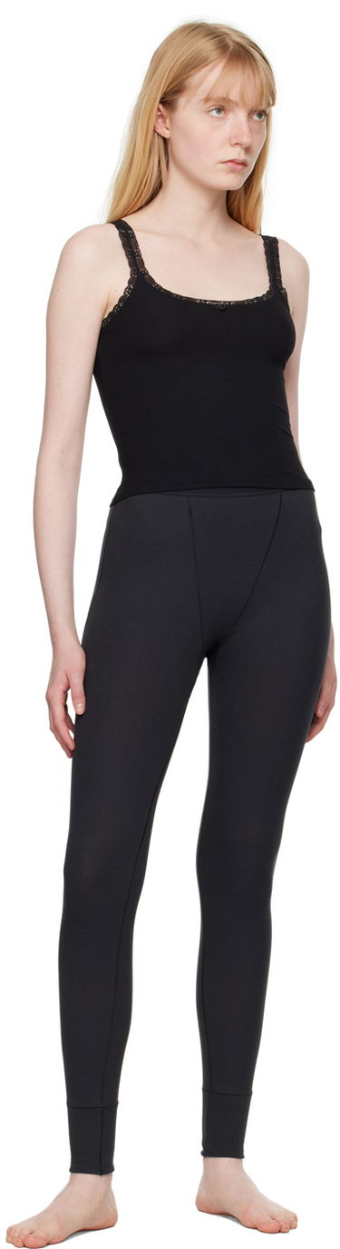 Tielko SKIMS Lace Trim Soft Lounge Tank Čierna | AP-CAM-3094, 3