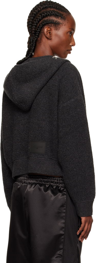 Mikina We11done We11done Cashmere Knit Zip-Up Hoodie Šedá | WD-KJ2-25-641-W-CH, 2