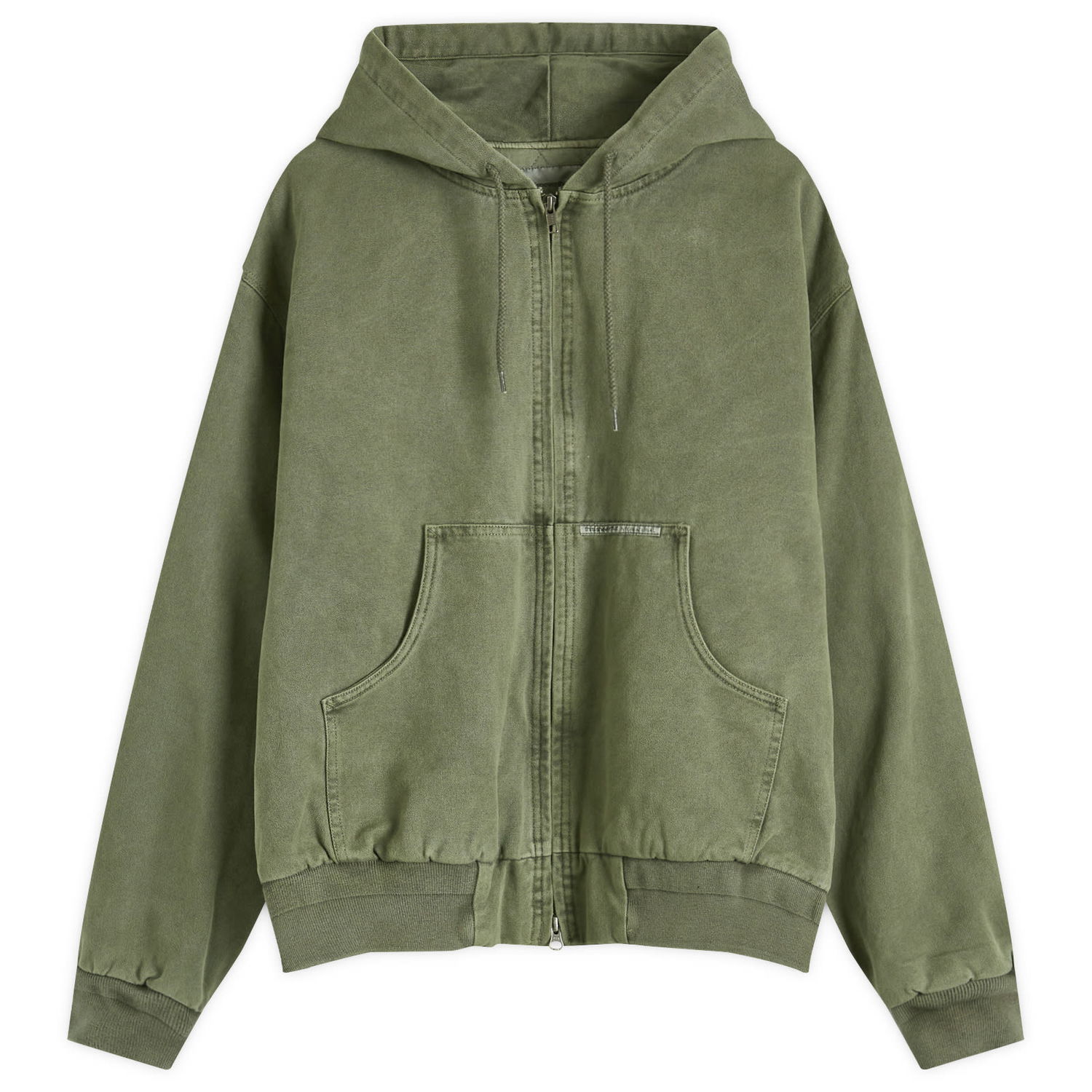 Bunda thisisneverthat Overdyed Hooded Jacket Zelené | TN243POWLS04-OLIV, 0