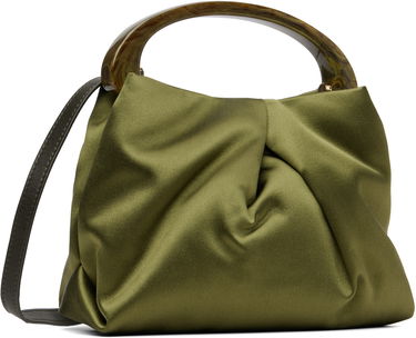 Kabelka Dries Van Noten Dries Van Noten Crisp Ruched Satin Handbag with Resin Handle Zelené | 252-011524-658, 1