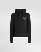 Smooth Cashmere Hoodie with Embroidered Milano Crest
