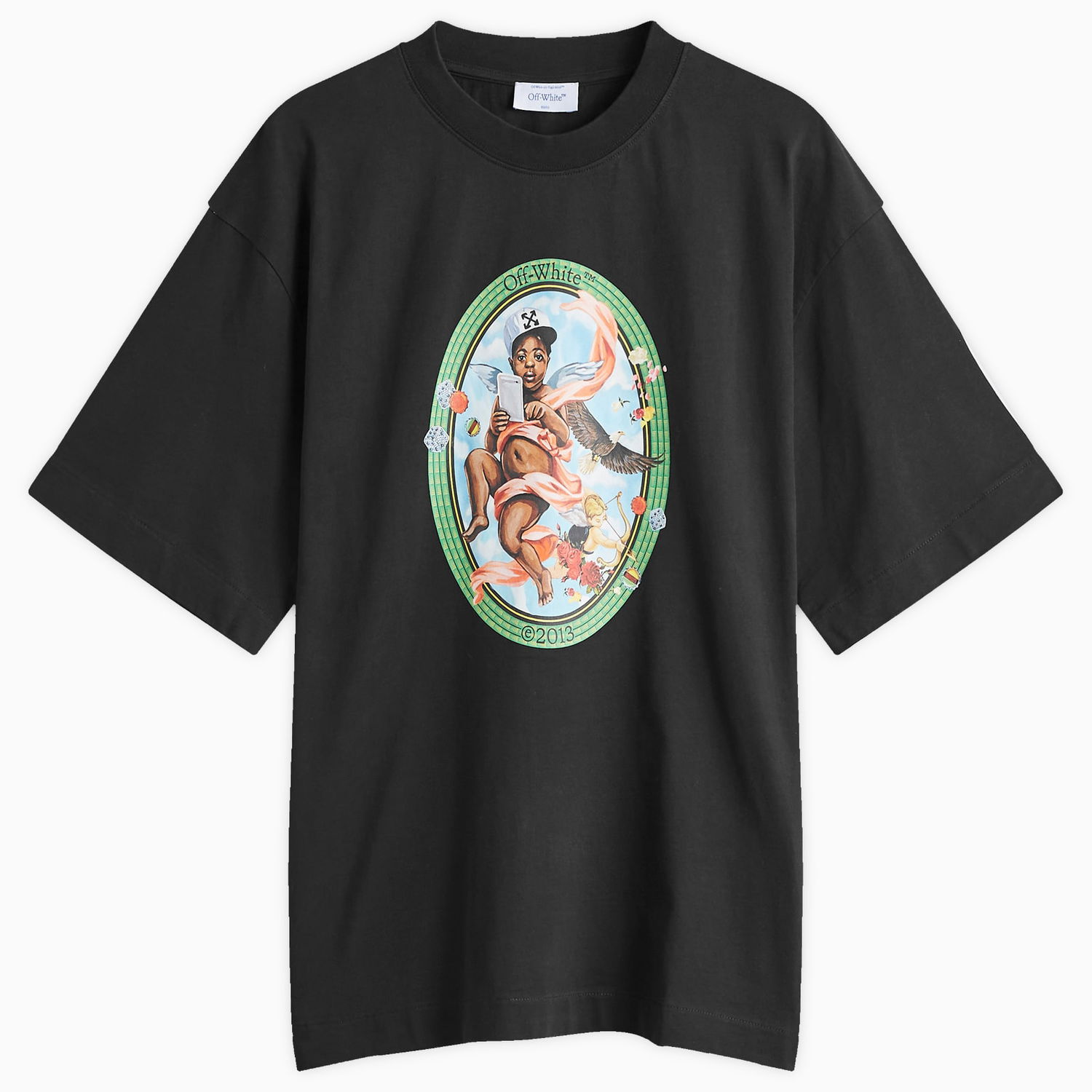 Tričko Off-White Fresco Oval Skate T-Shirt Čierna | OMAA120S25JER0021001, 0