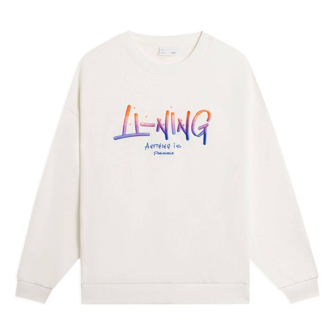 Sveter Li-Ning Graphic Sweatshirt 'Anything Is Possible' Biela | AWDSF75-8, 0
