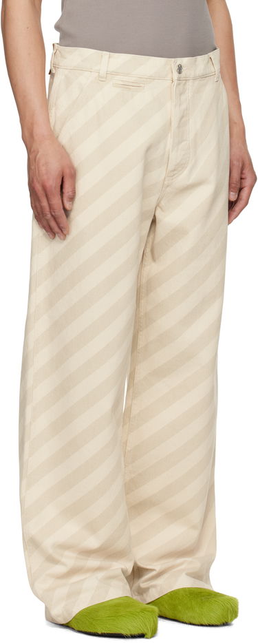 Nohavice Marni Marni Striped High-Waist Jeans Béžová | PUJU0101A0 USCX37, 1