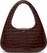 Coperni Croco Embossed Large Swipe Baguette Bag