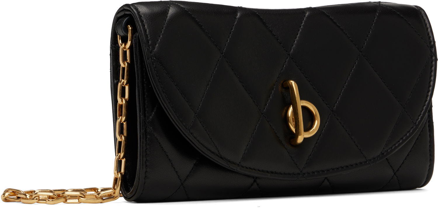 Peňaženka Burberry Burberry Rocking Horse Chain Strap Quilted Wallet Bag Čierna | 8103260, 1
