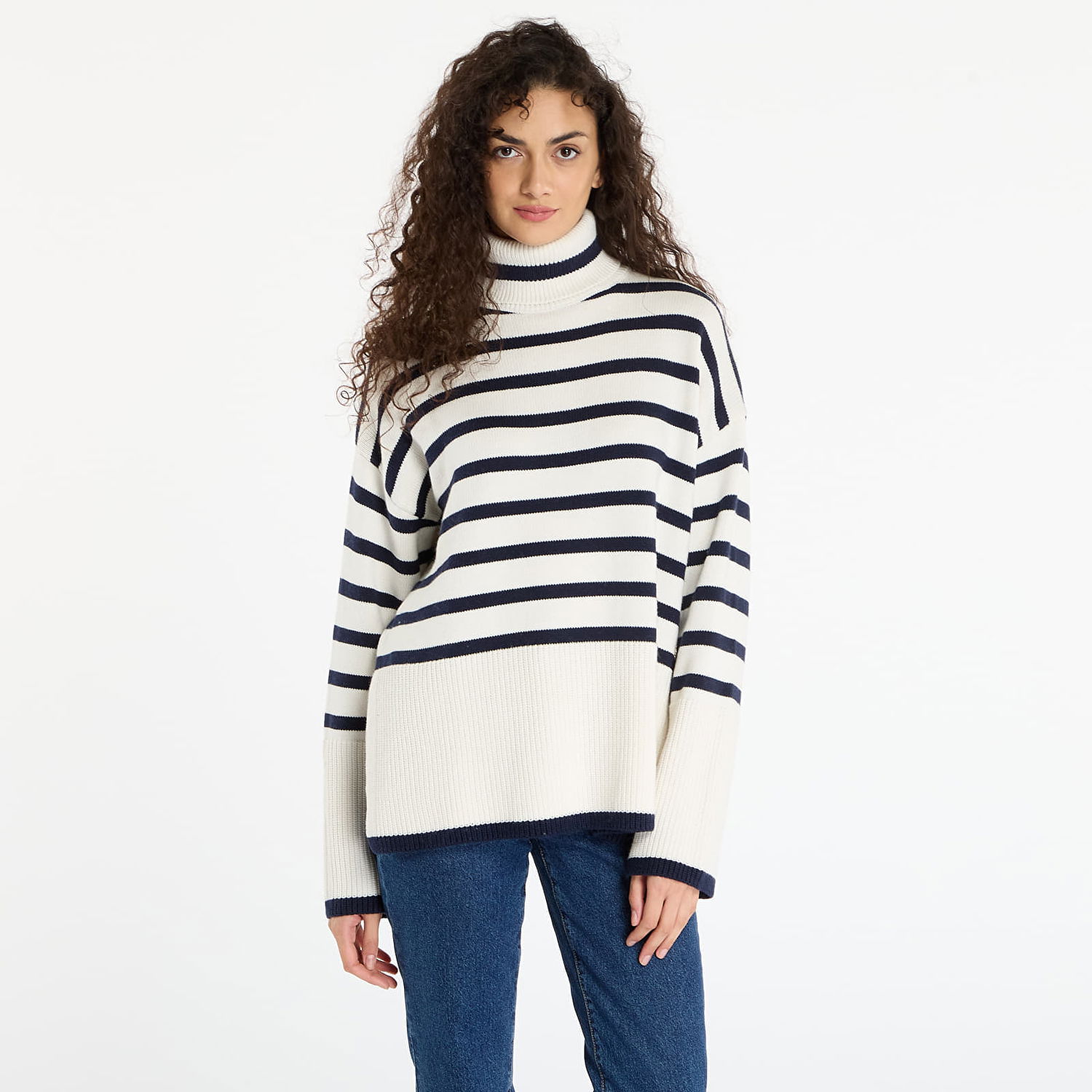Sveter GUESS Striped Turtleneck Emelia Sweater Rôznofarebný | W5BR34Z37L1-S00J, 0