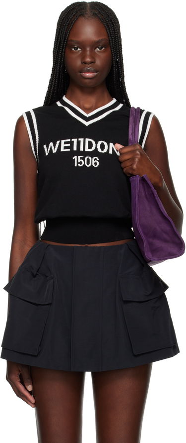 Sveter We11done We11done Knit Logo Vest Čierna | WD-KV1-25-642-W-BK, 0