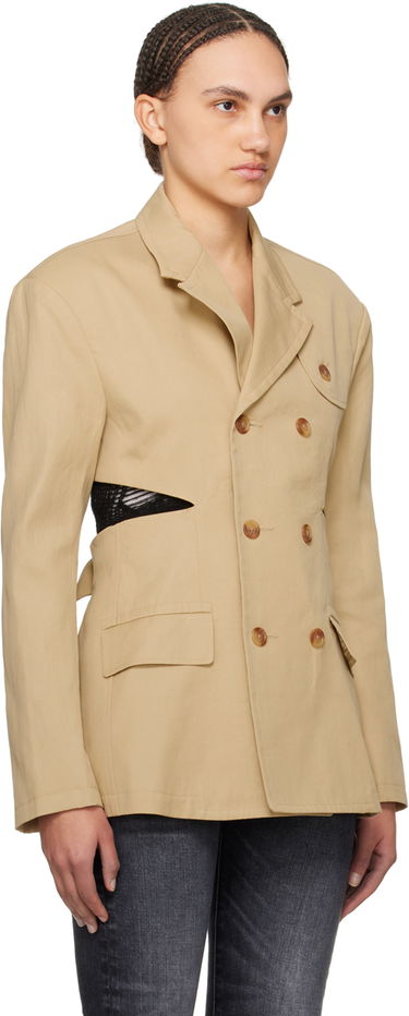 Bunda R13 R13 Open Back Blazer Béžová | R13WR257-R318B, 1