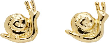 Náušnice Chopova Lowena Chopova Lowena Snail Gold Stud Earrings Žltá | 6582, 0