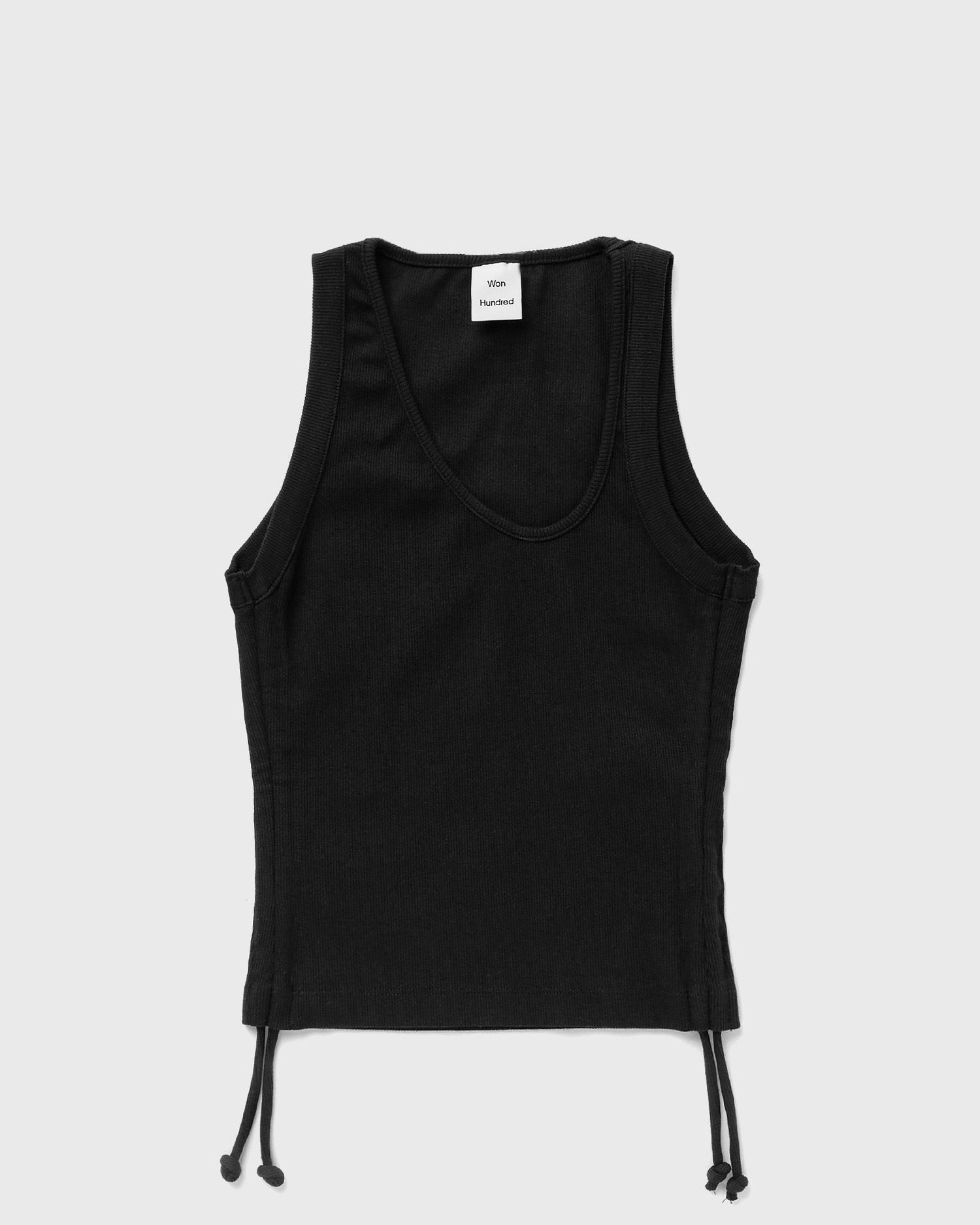 Tielko Won Hundred Lucinda Black Ribbed Tank Top Čierna | 1802-12054, 0