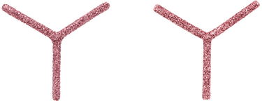 Náušnice Y/PROJECT Pink Mini 'Y' Earrings Ružová | 640EA001, 0