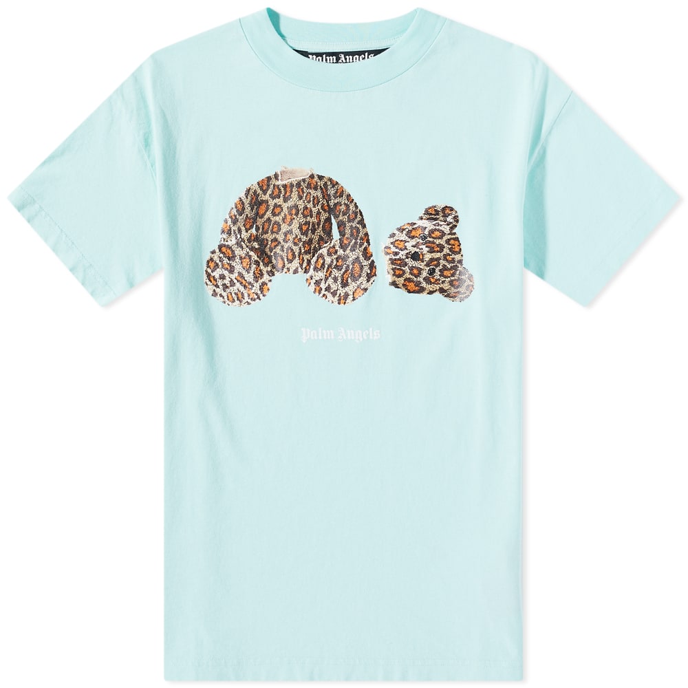 Tričko Palm Angels Leopard Kill The Bear Tee Tyrkysová | PMAA001S22JER0185260, 0