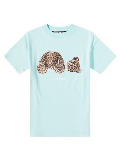 Tričko Palm Angels Leopard Kill The Bear Tee Tyrkysová | PMAA001S22JER0185260