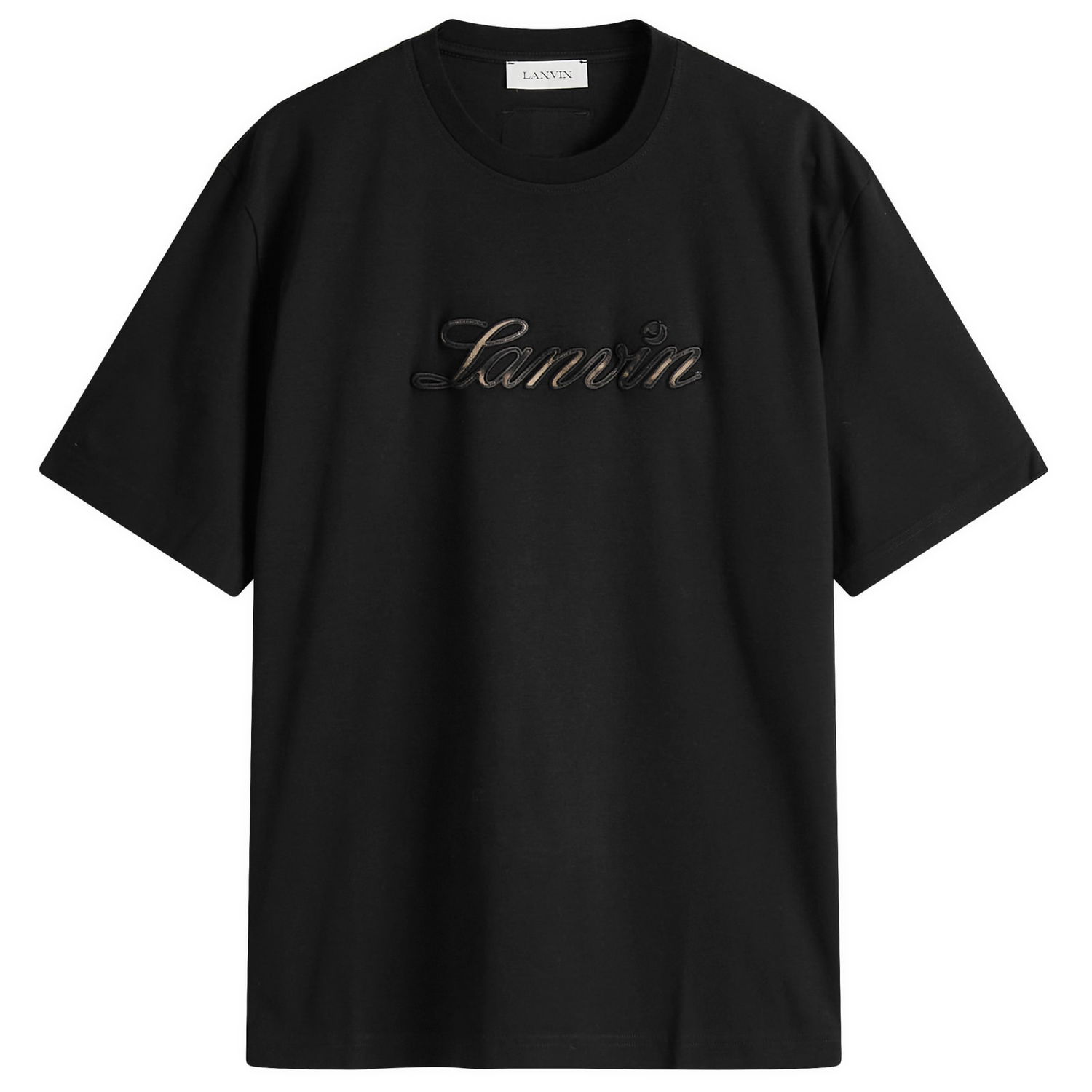 Tričko LANVIN Denim Script Logo T-Shirt Čierna | RM-TS0115-J171-P25-10, 1