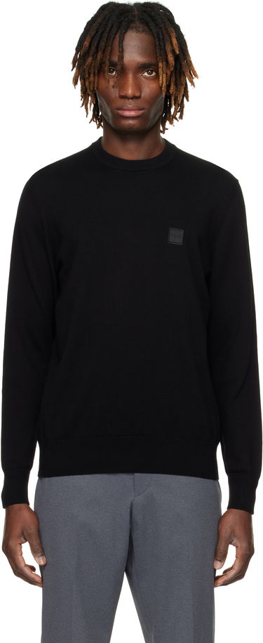 Sveter BOSS BOSS Cotton-Cashmere Regular-Fit Sweater Čierna | 50527583, 0