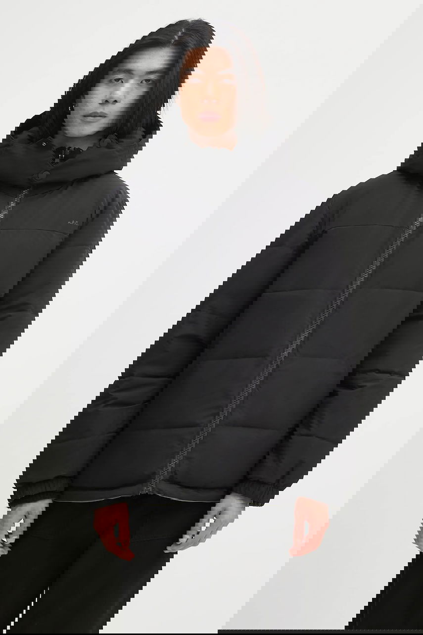 Prešívaná bunda A.P.C. A.P.C. Doudoune Sam Hooded Puffer Jacket Čierna | PSALJ.H30208, 0