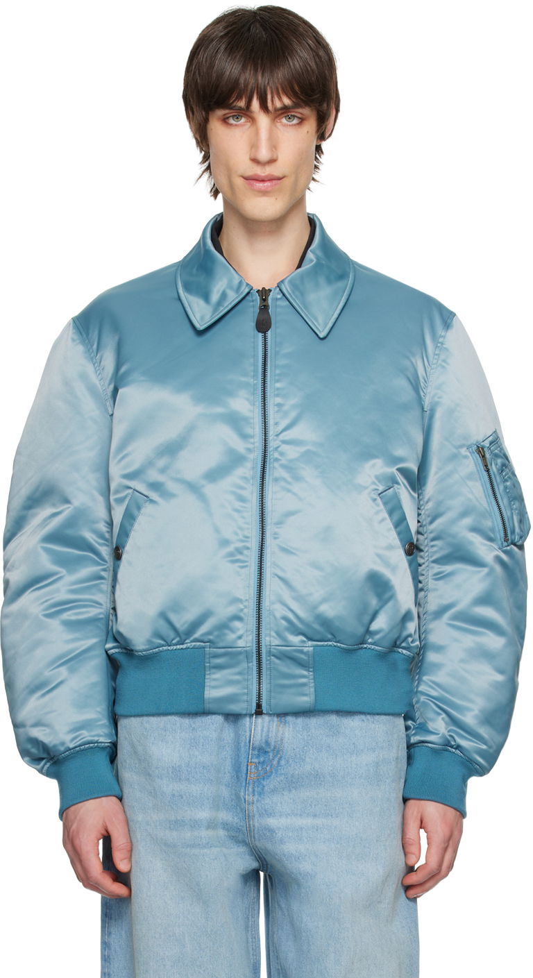 Bomber bunda Martine Rose Spread Collar Bomber Jacket Modrá | CMRSS24-705, 0