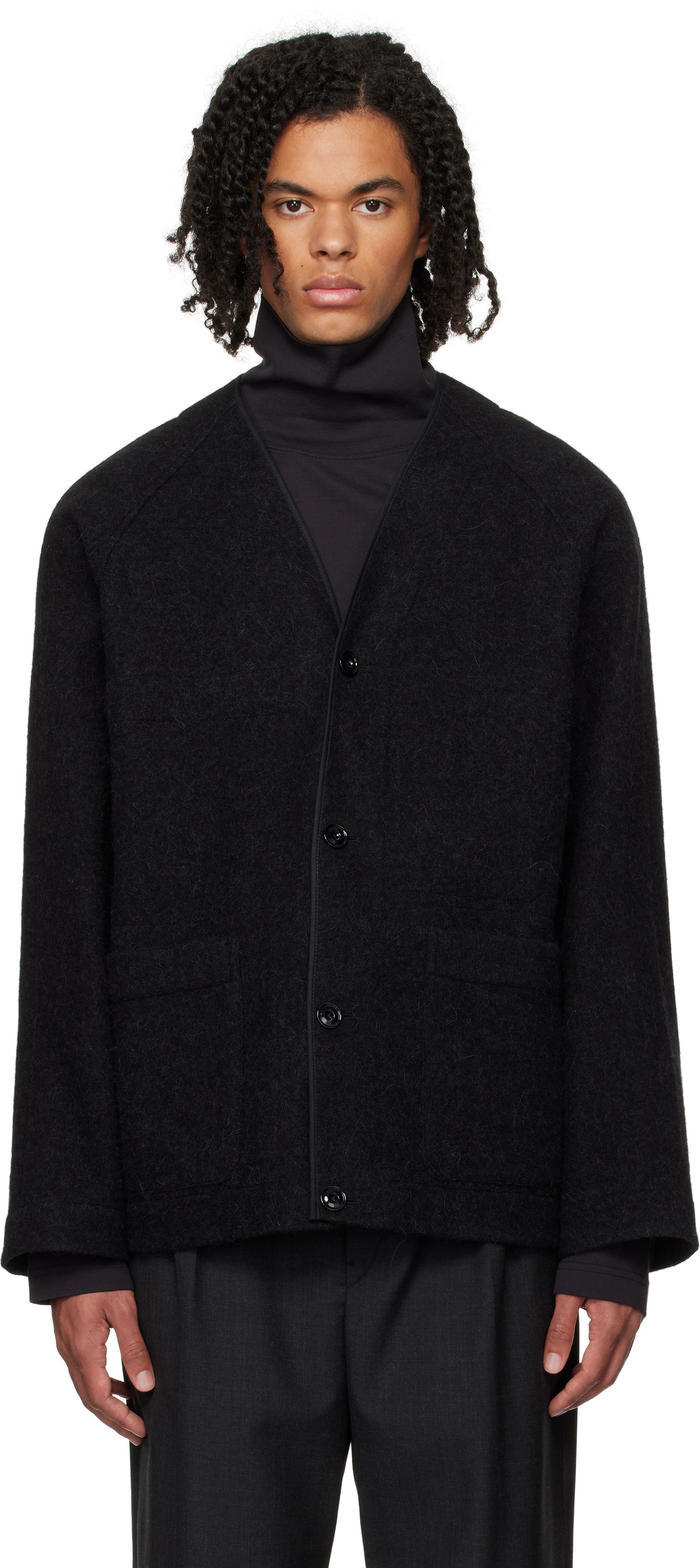 Sveter LEMAIRE LEMAIRE Raglan Liner Jacket Čierna | CO1072 LF504, 0