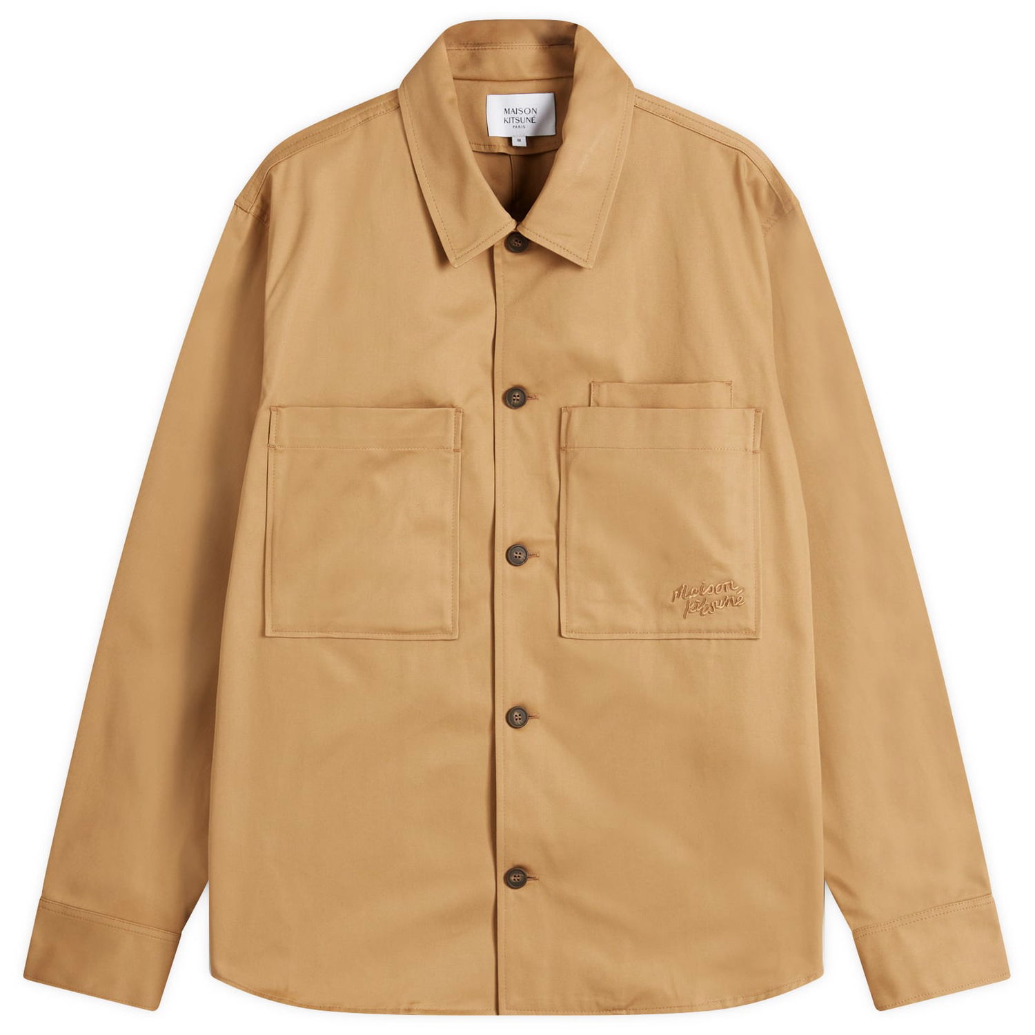Košeľa MAISON KITSUNÉ Cotton Gabardine Overshirt Béžová | MM00401WW0078-P245, 0