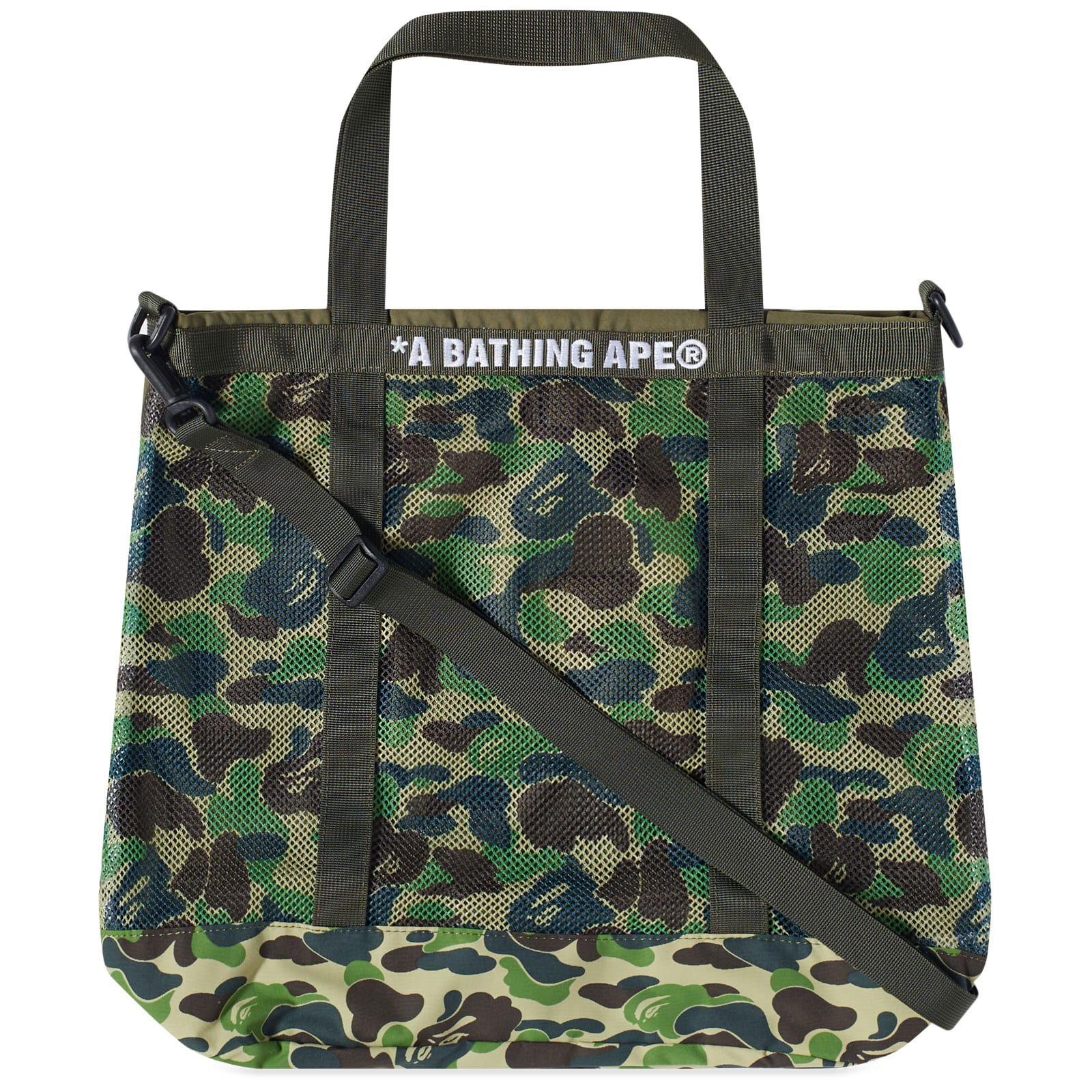 ABC Camo Mesh Tote Green