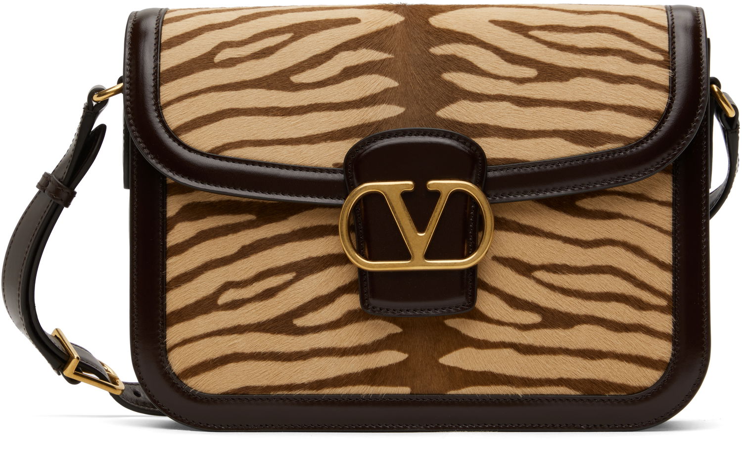 Taška cez rameno Valentino Valentino Garavani 9TO5 Calf Hair Shoulder Bag Hnedá | 6Y2B0D05SUC, 0