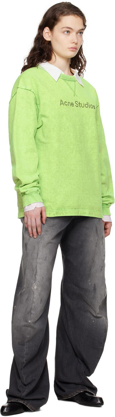 Sveter Acne Studios Acne Studios Logo Stud Sweatshirt Zelené | CI0190-, 3