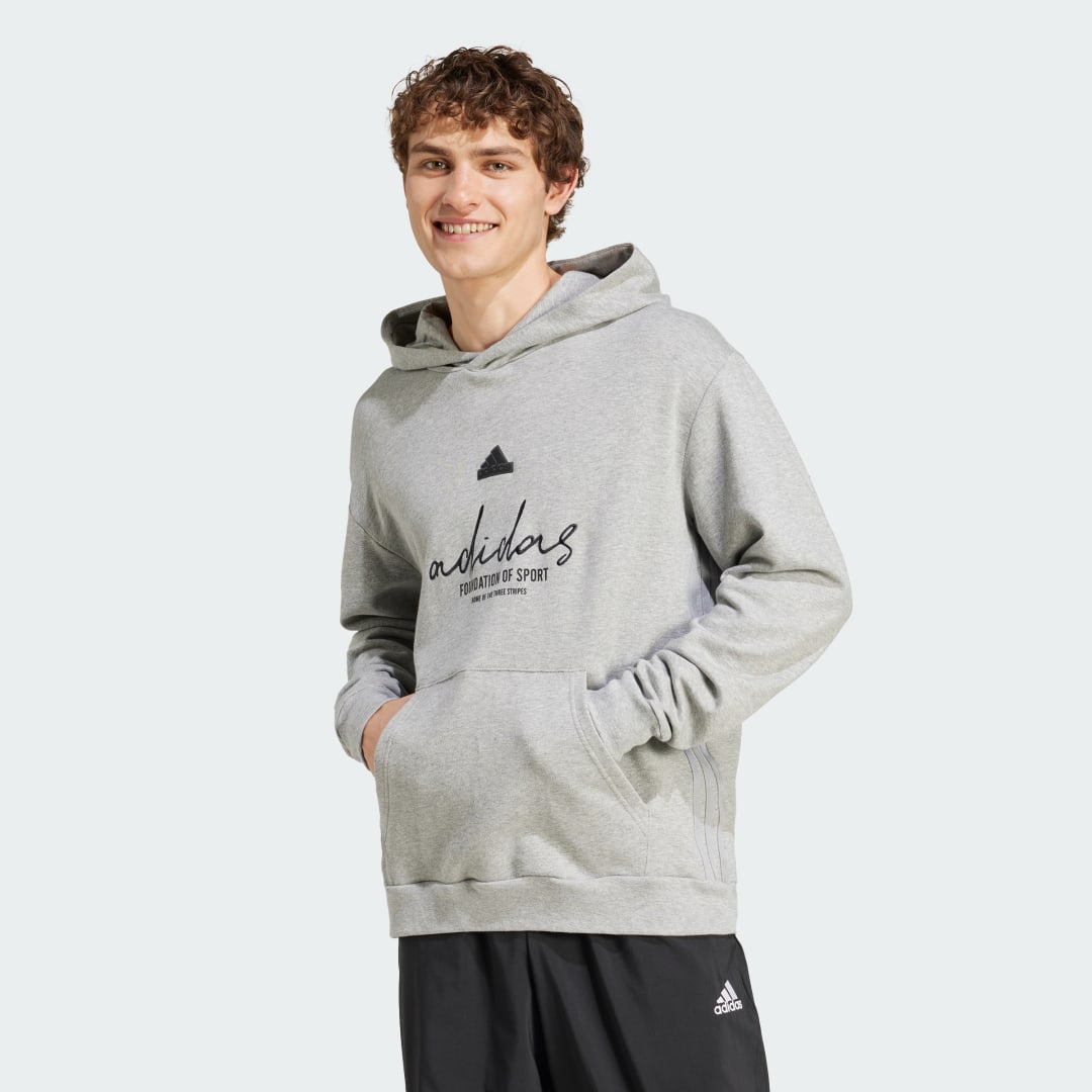 Mikina adidas Performance Foundation of Sport French Terry Hoodie Šedá | IX1316, 0