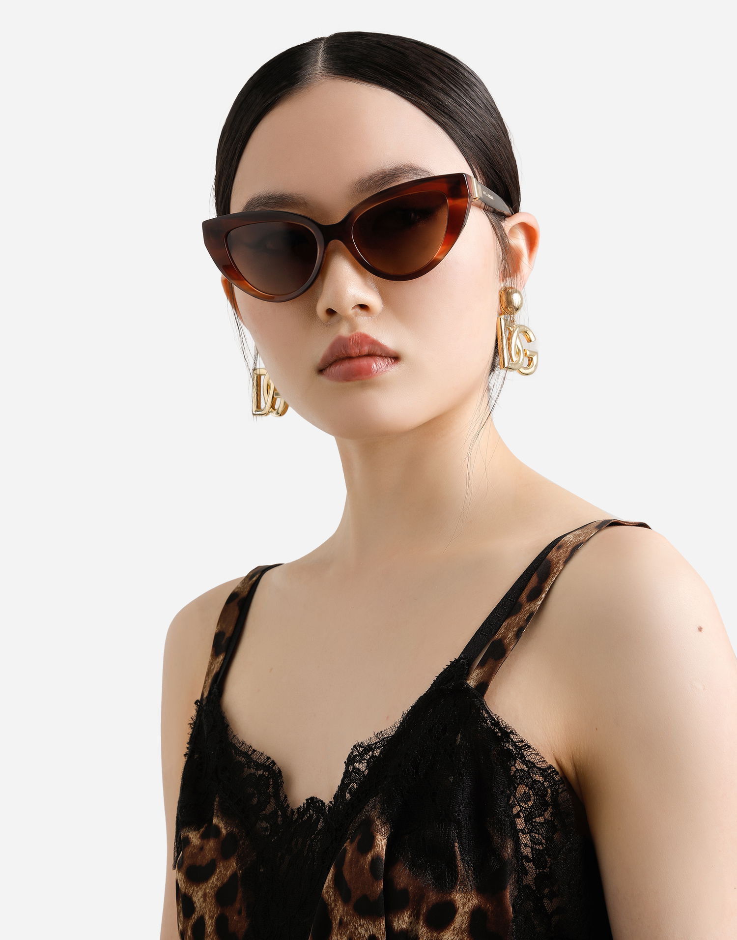 Slnečné okuliare Dolce & Gabbana Dolce & Gabbana DG Hinge Cat-Eye Sunglasses Hnedá | VG4497VP1139V000, 1