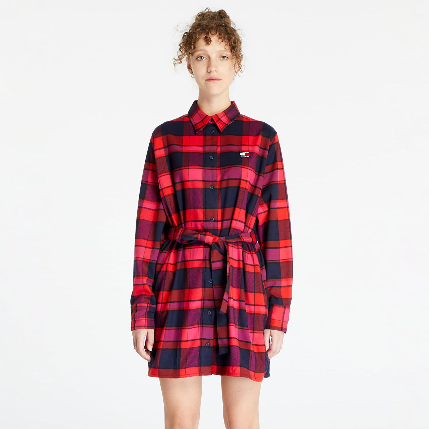 Šaty Tommy Hilfiger Check Mid Thigh Rôznofarebný | DW0DW16471 0KP, 0