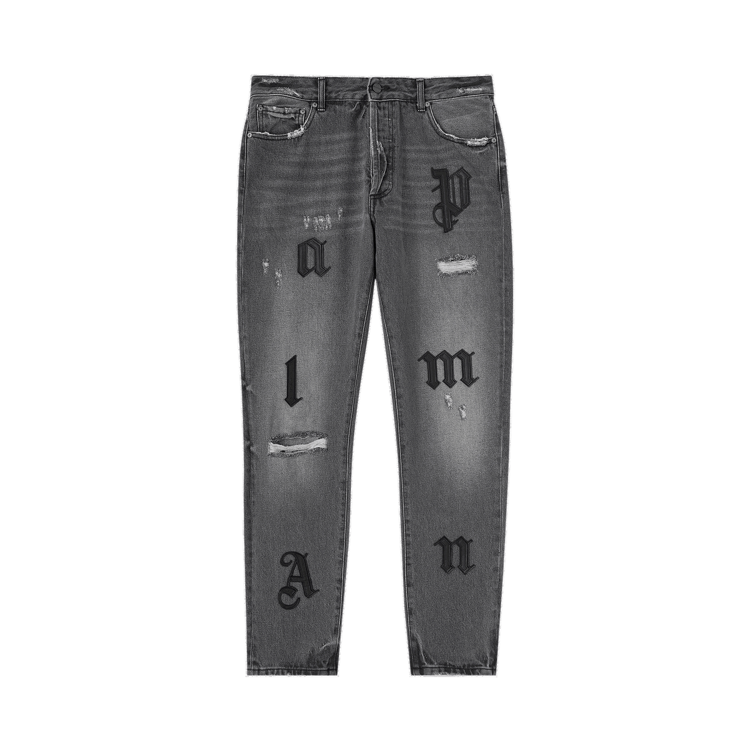 Džínsy Palm Angels Logo Classic 5 Pocket Jeans Šedá | PMYA033F22DEN0050610, 0