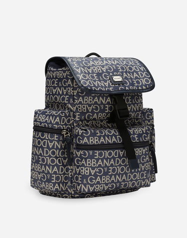 Batoh Dolce & Gabbana Dolce & Gabbana Coated Jacquard Backpack Modrá | EM0100AJ7058L625, 1