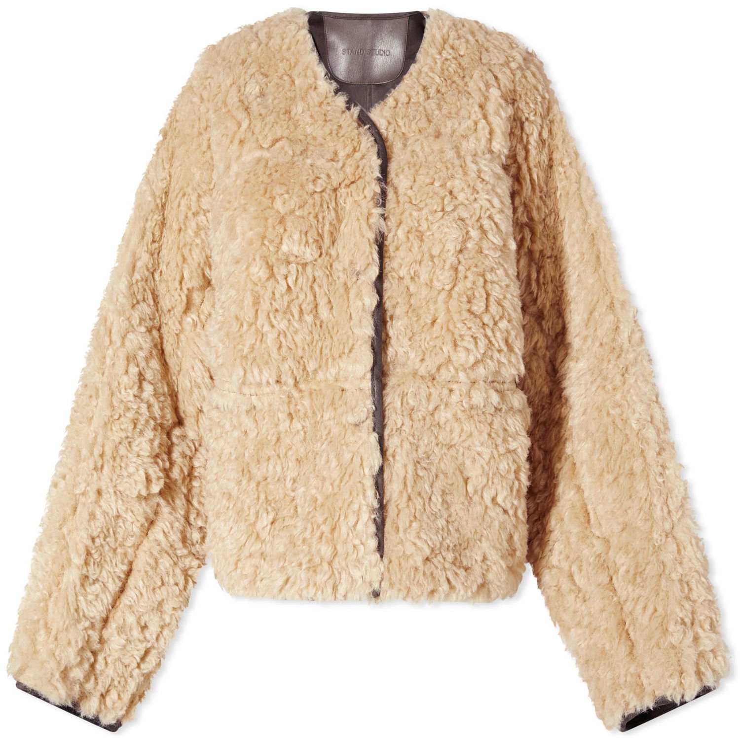 Kabáty STAND STUDIO Stand Studio Charmaine Faux Shearling Jacket Béžová | 61947-9066-10220, 0
