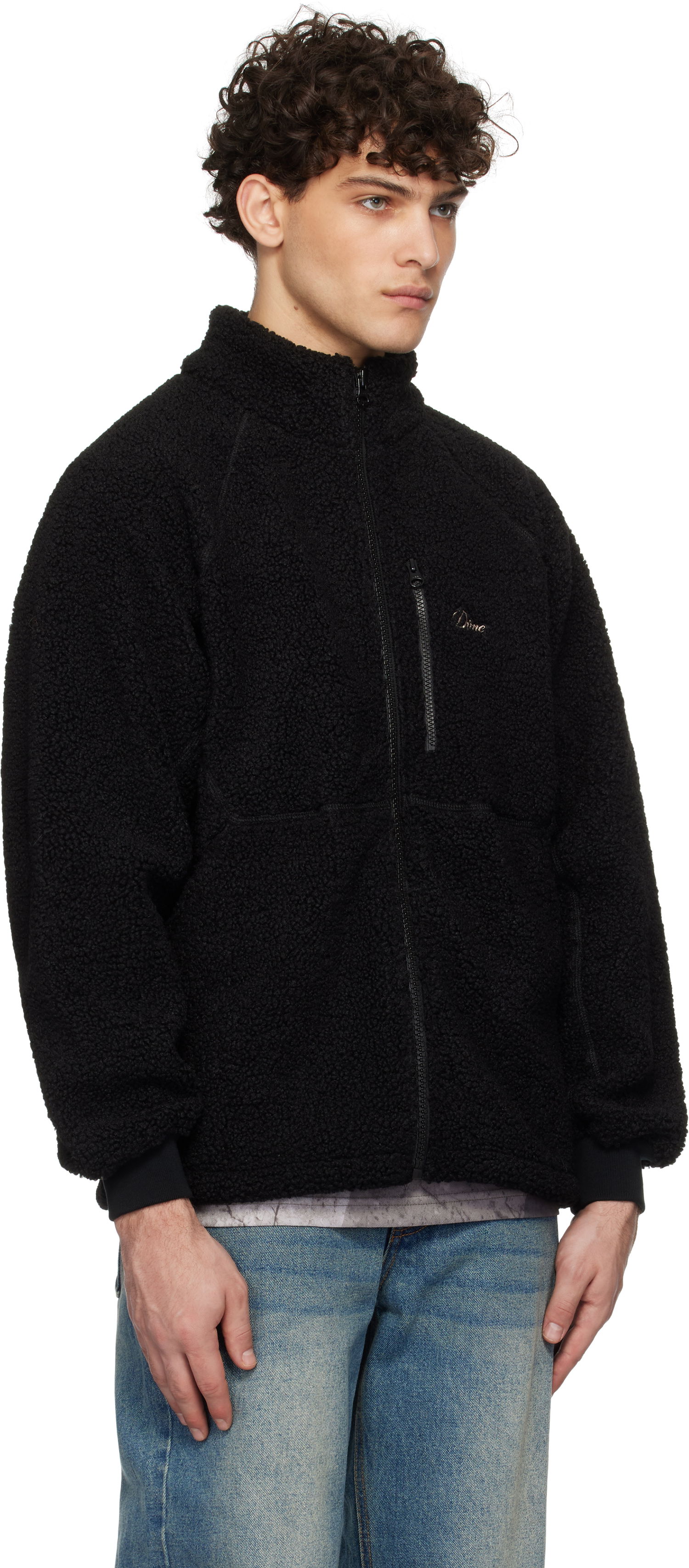 Mikina Dime Sherpa Zip Fleece Jacket Čierna | DIMEHO246BLK, 1